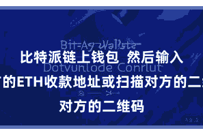比特派链上钱包 然后输入对方的ETH收款地址或扫描对方的二维码