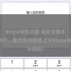 Bitpie钱包功能 轻松管理多链资产，教你如何快速上手Bitpie钱包！